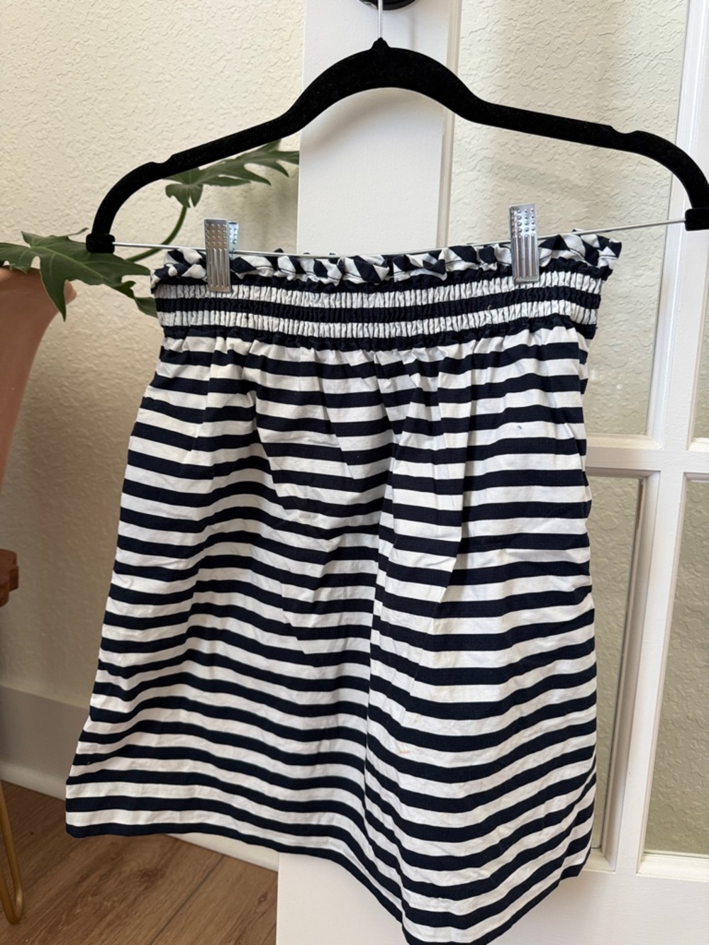 Striped Navy and White Skirt